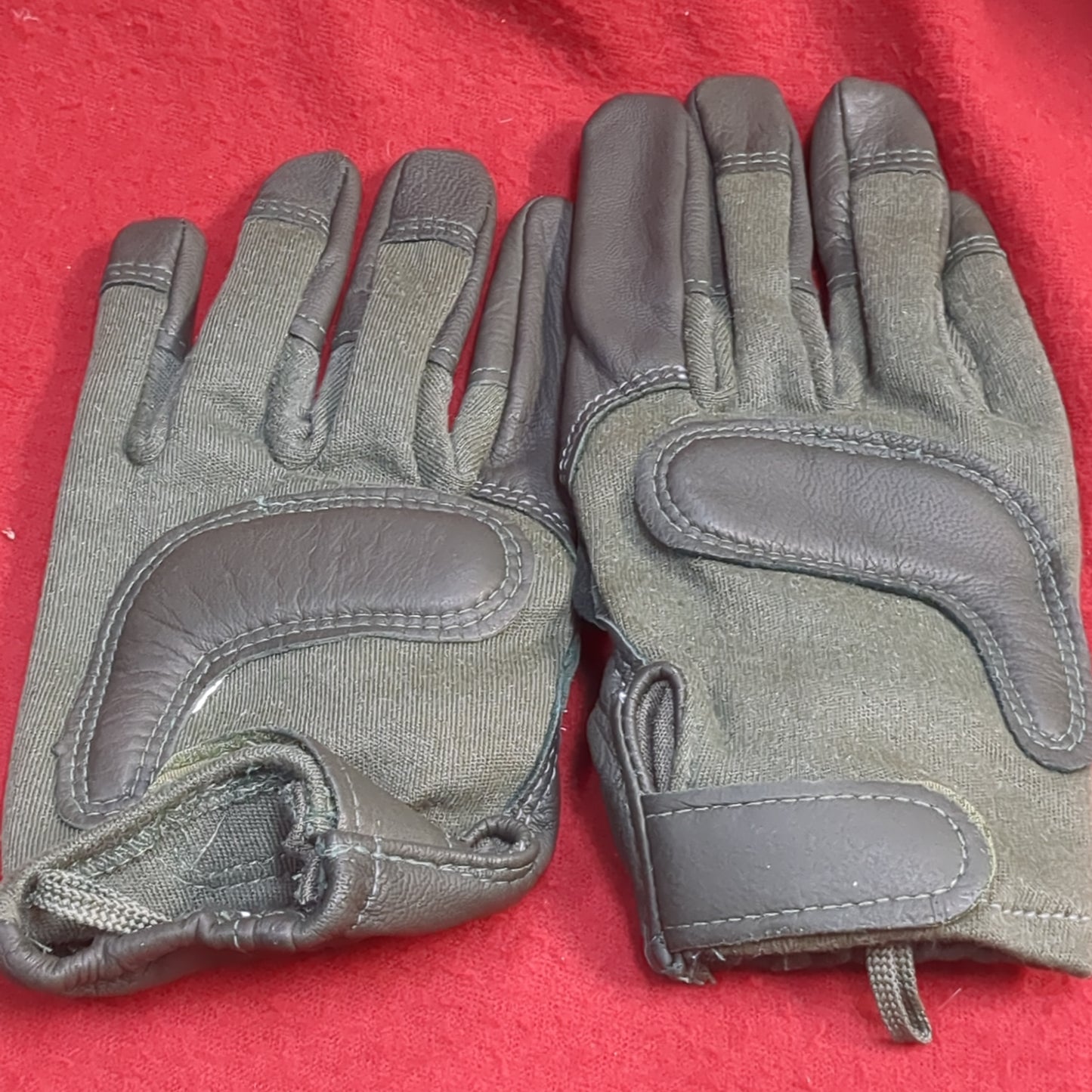 NOS Set of US Army Medium HWI Goatskin Kevlar Hot Weather Combat Gloves (40cr- cb2-YAM92)