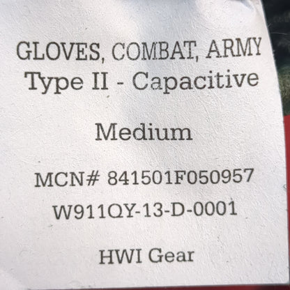 NOS Set of US Army Medium HWI Goatskin Kevlar Hot Weather Combat Gloves (40cr- cb2-YAM92)