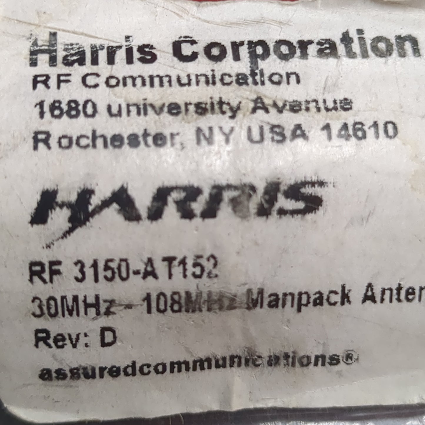 nos foldable harris TCA blade antenna original base vhf uhf PRC148 152 Radio 30 mhz (com2-yam134)