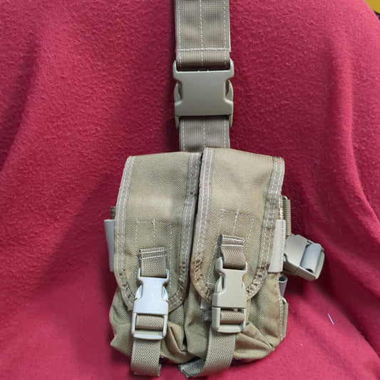 Tag tactical assault gear drop leg pouch mag holder coyote good condition (32cr- ca7-yam141)