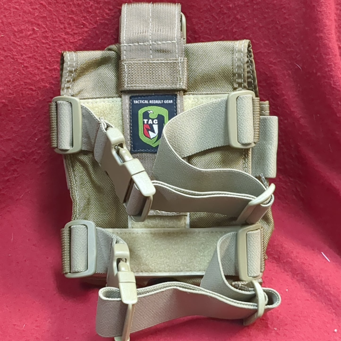 Tag tactical assault gear drop leg pouch mag holder coyote good condition (32cr- ca7-yam141)