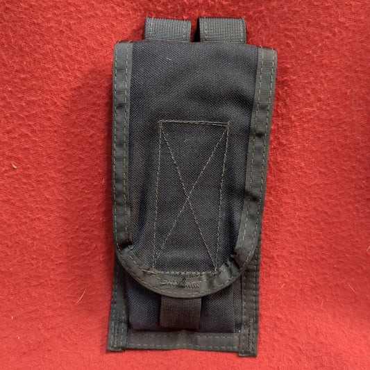 Black double mag pouch molle used  (32cr-yam148)