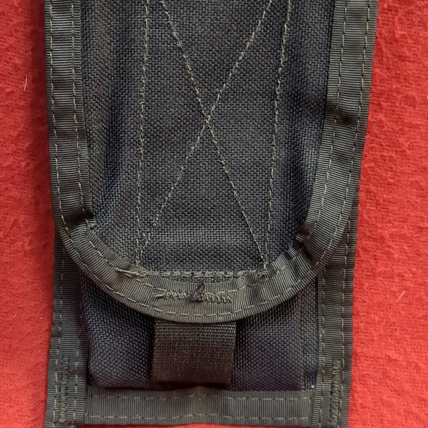 Black double mag pouch molle used  (32cr-yam148)