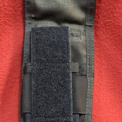 Black double mag pouch molle used  (32cr-yam148)