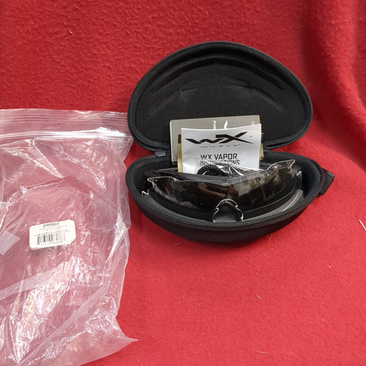 Nos usgi wiley x vapor ballistic apel eye protection clear/dark lens (cl2-yam152)