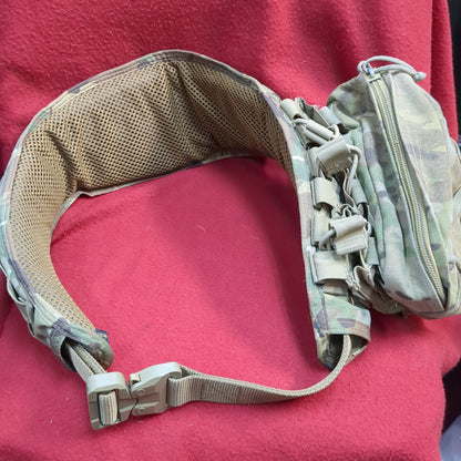 KRYDEX Tactical Quick Release Battle Belt Molle Soft Wide Padded w/mag and utility pouch (gcg1- da11-yam157)