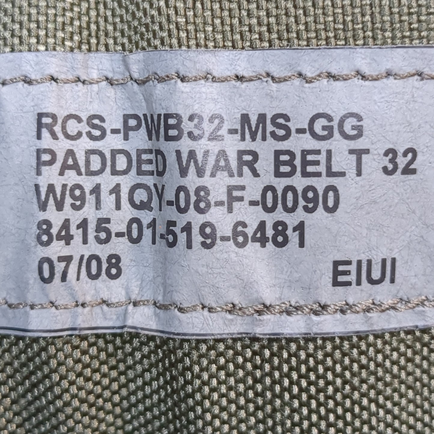 Eagle industries padded war belt ranger green good condition (gcg1-yam158)