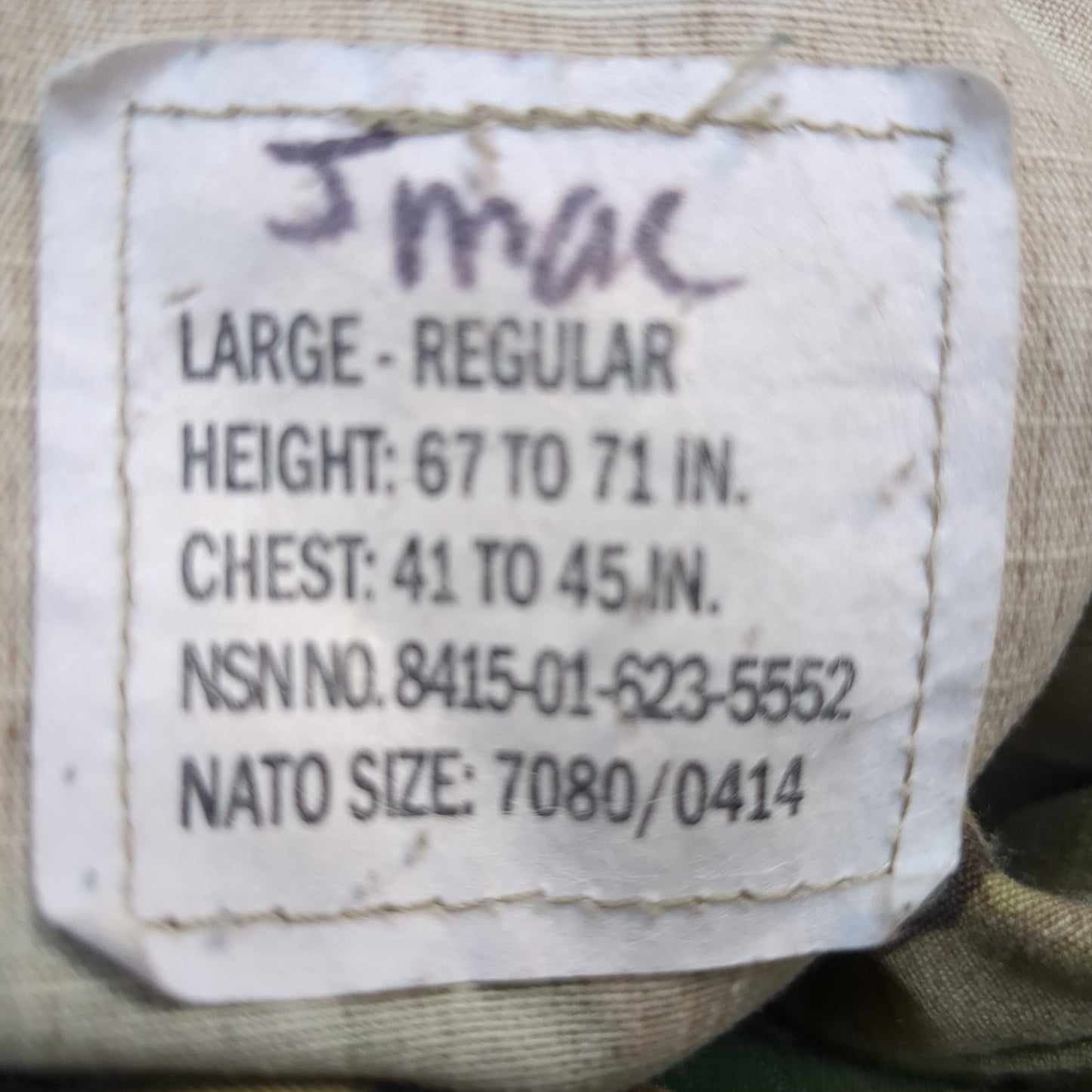 Set of us army large regular traditional ocp uniform top pants air force used *ocp11- ea07-yam182*