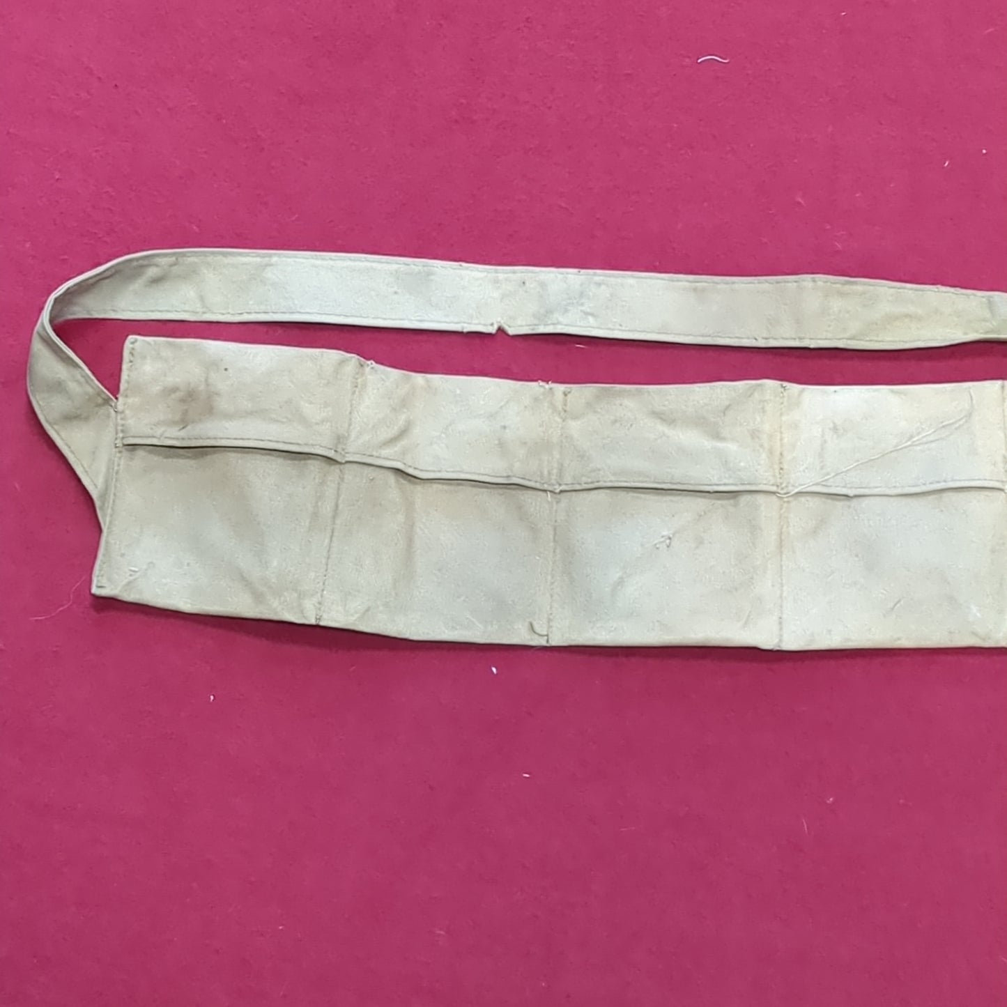 Cloth Small Arms Bandolier tan used (06cc-yam184)