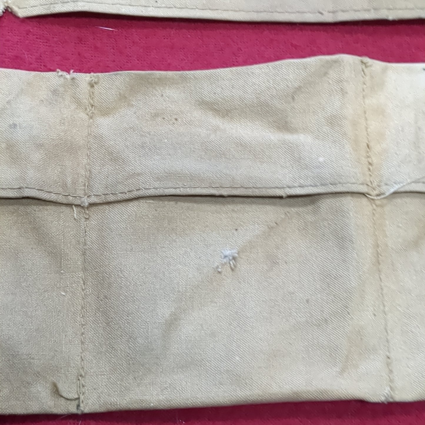 Cloth Small Arms Bandolier tan used (06cc-yam184)