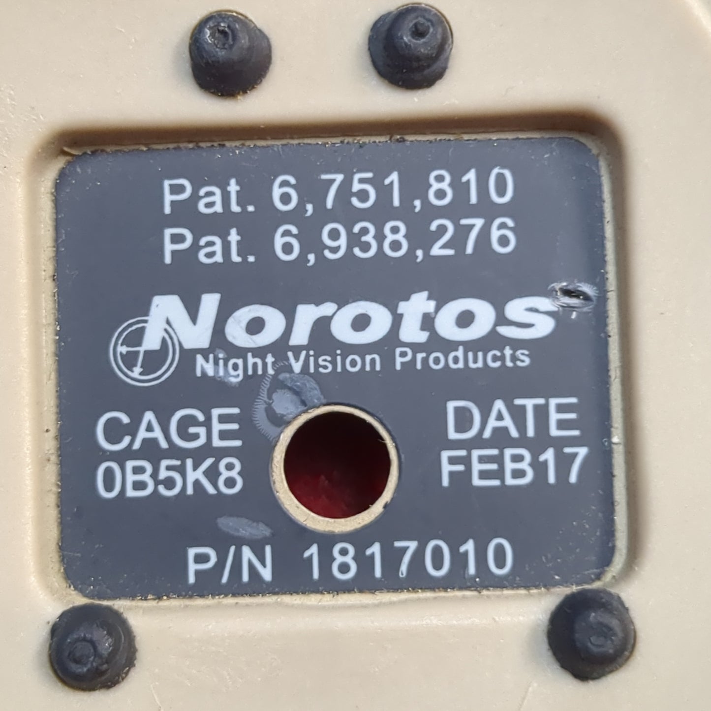 Norotos universal shroud p/n 1817010 base plate used (BAR-enu01)