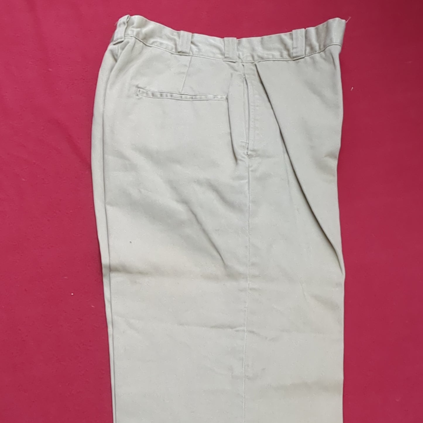 vintage 8.4 oz. cotton type I class 1 khaki trousers 28 x 29 vietnam era used (fa12-enu11)