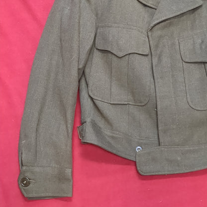 Vintage wwII 1946 34S jacket, field, wool od used (fa12-enu12)