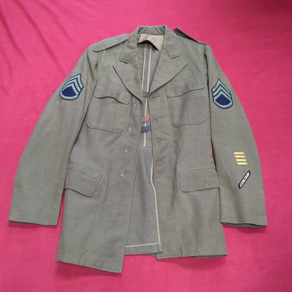 WWII 1941 36 long 36L army wool uniform vintage jacket used *(fa12-enu13*