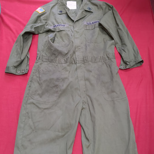 US military coveralls utility 50 r sn: 4911 excellent condition (gtt-enu21)