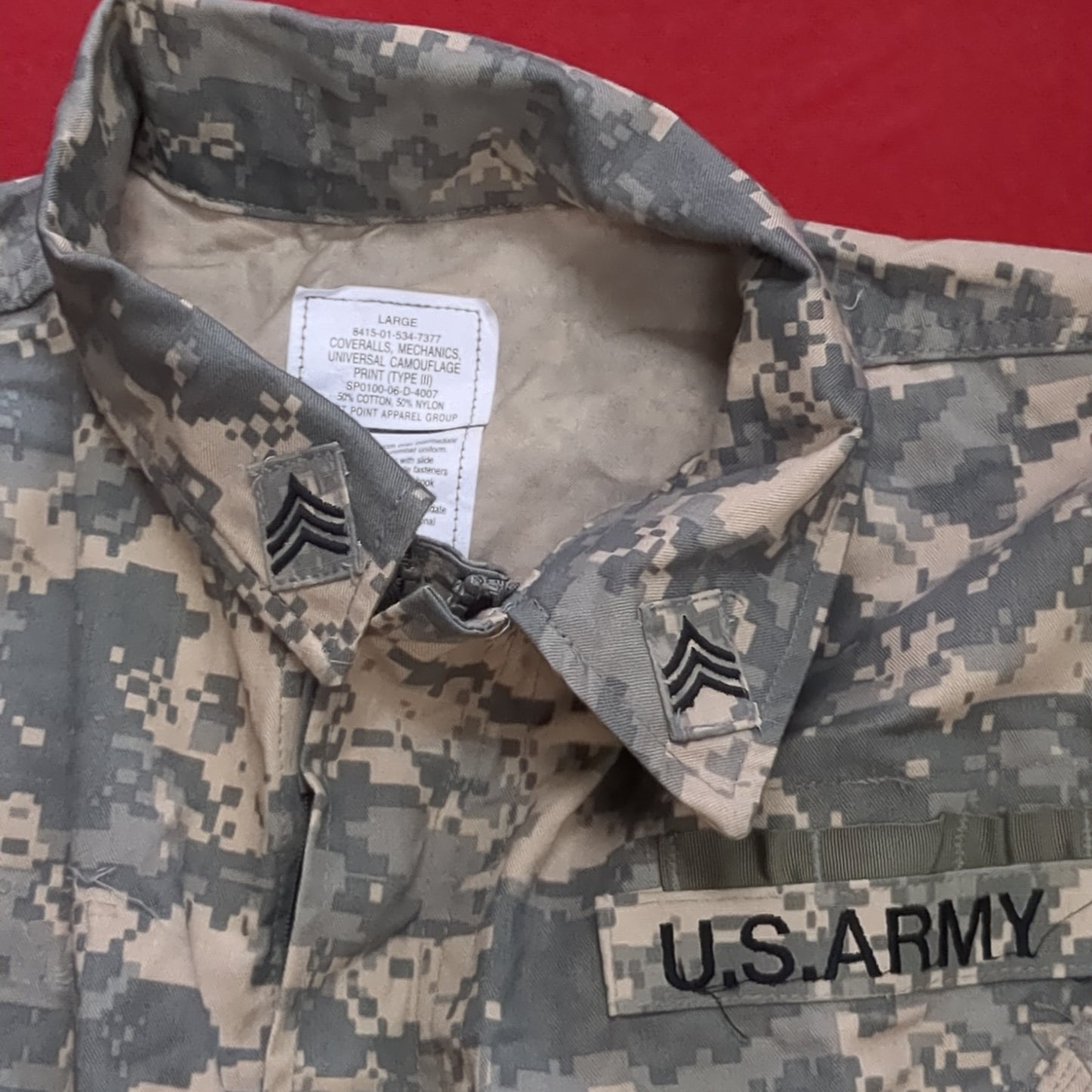 US army large Mechanics ACU Coveralls used *GTT-enu22*