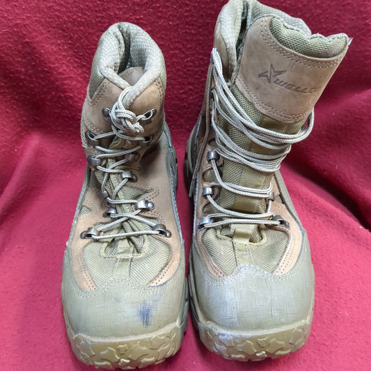 Wellco brown military hiking combat boots size 8.5 used (hc02-enu25)