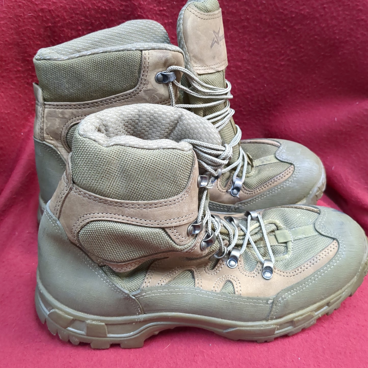 Wellco brown military hiking combat boots size 8.5 used (hc02-enu25)