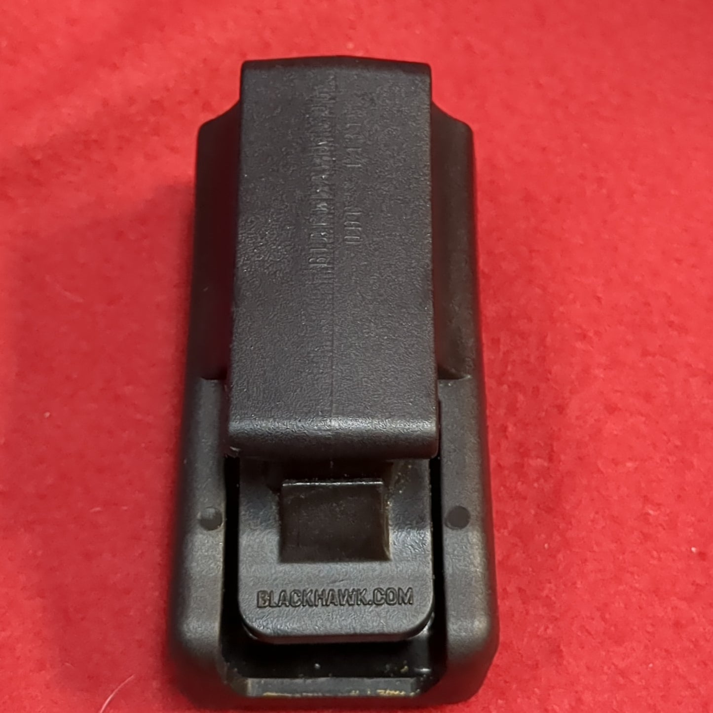 Blackhawk single quick draw mag holder single stack 9mm used (hc04-enu68)