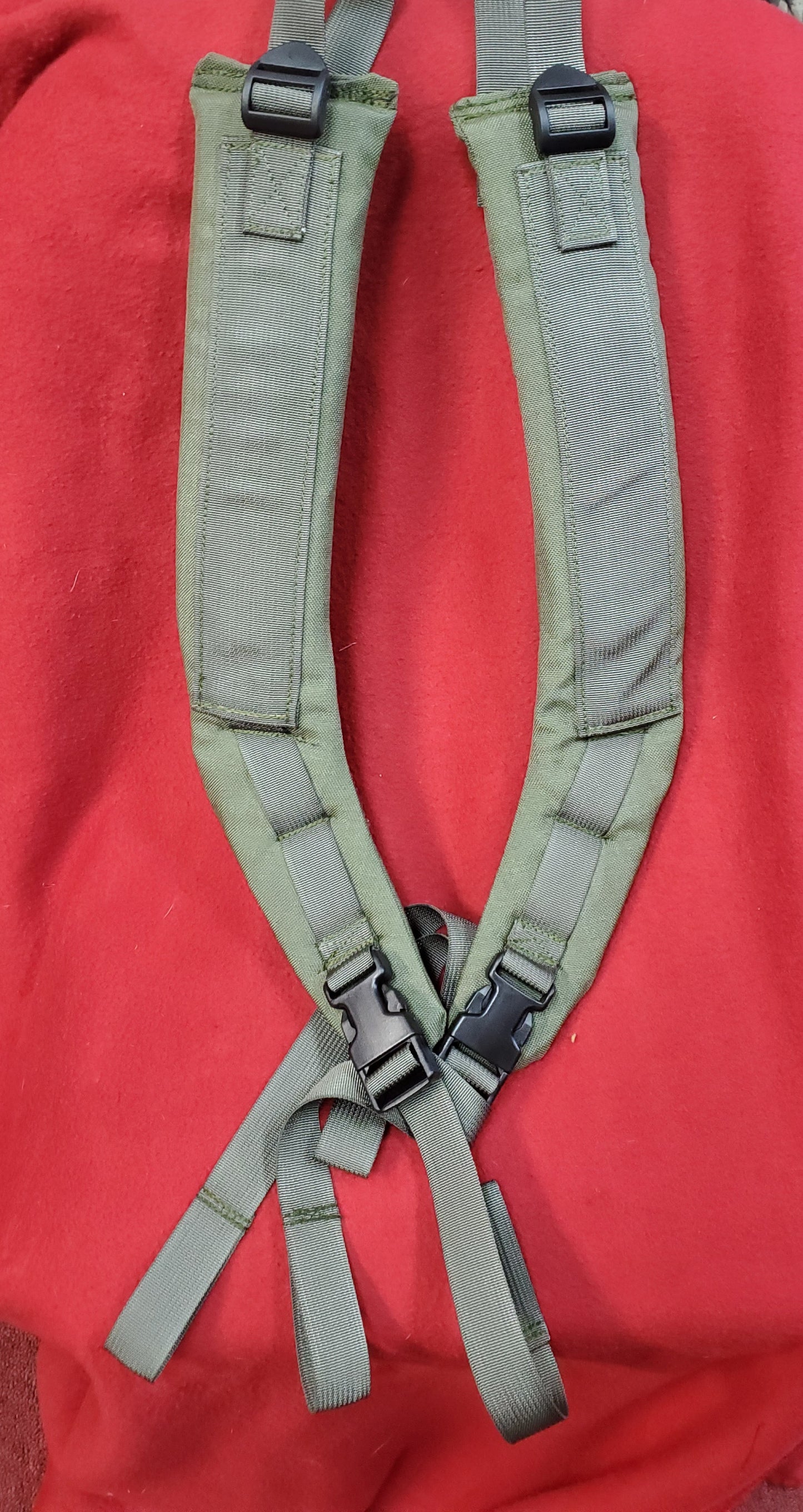 SET of OD LC-3 Narrow Alice Malice Pack Shoulder Straps Olive Drab (OD LC-3N)