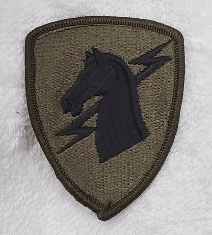 US Army 1st PSYOPS Command Subdued Patch Sew On OD Black (bu09-1PSY)