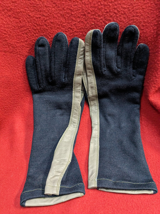 NOS nomex military pilot, aviation, flight, tactical gloves navy blue (40cr- cb2-enu74)