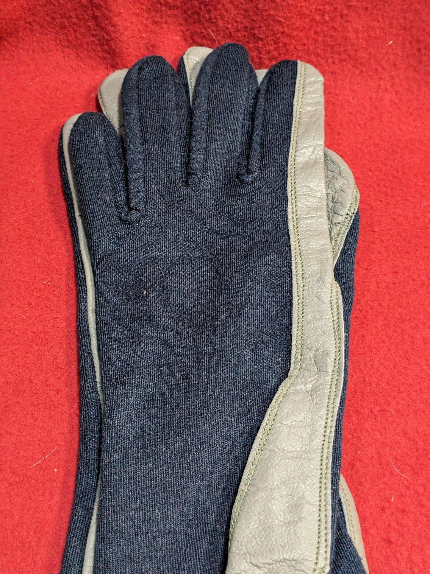 NOS nomex military pilot, aviation, flight, tactical gloves navy blue (40cr- cb2-enu74)