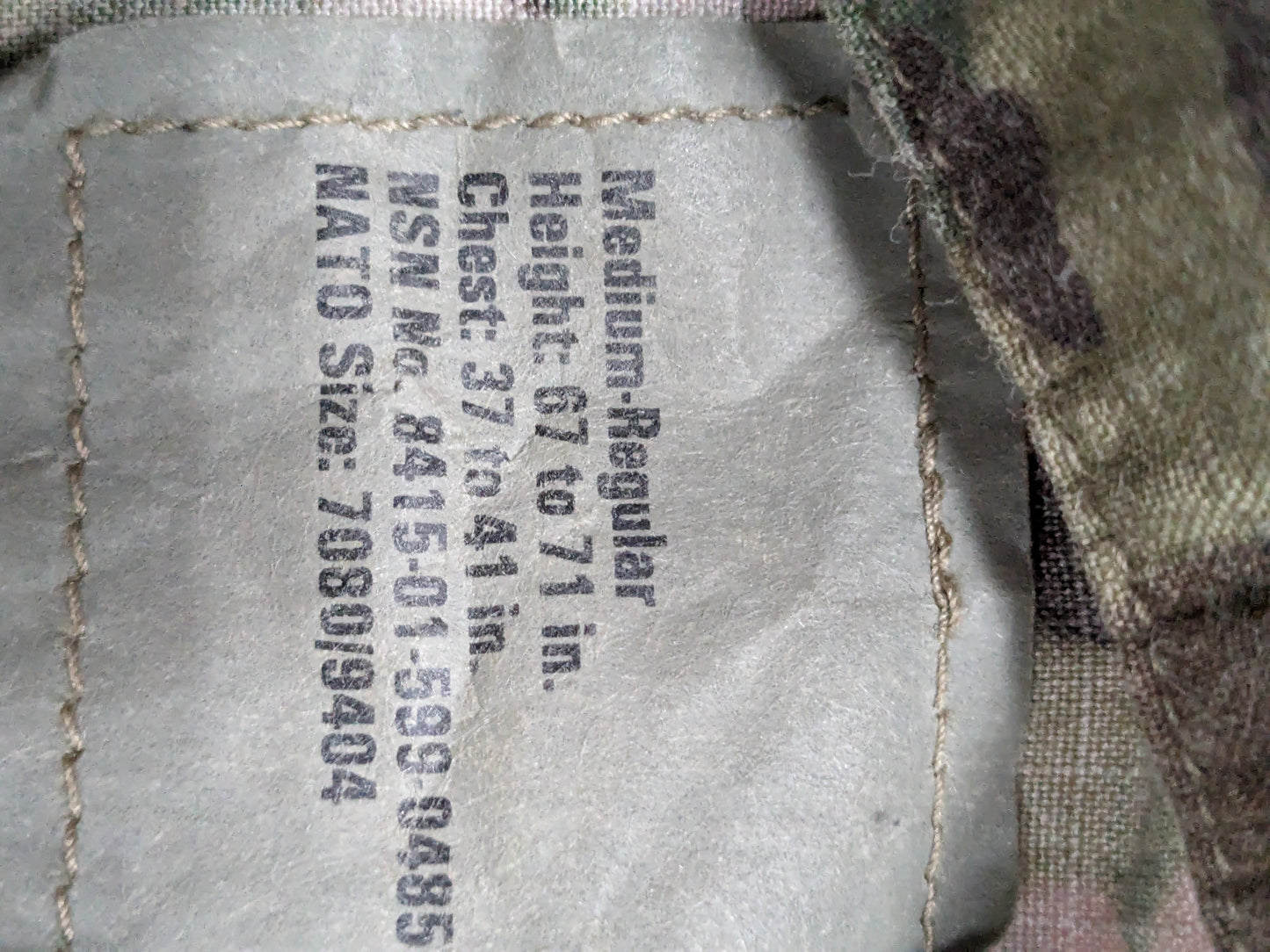 US army medium regular deployment frac multicam ocp uniform top jacket Used (ec10-enu81)