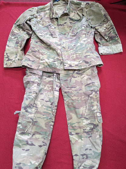 SET of us army medium regular propper traditional ocp uniform top pants air force used (ec12-enu106)