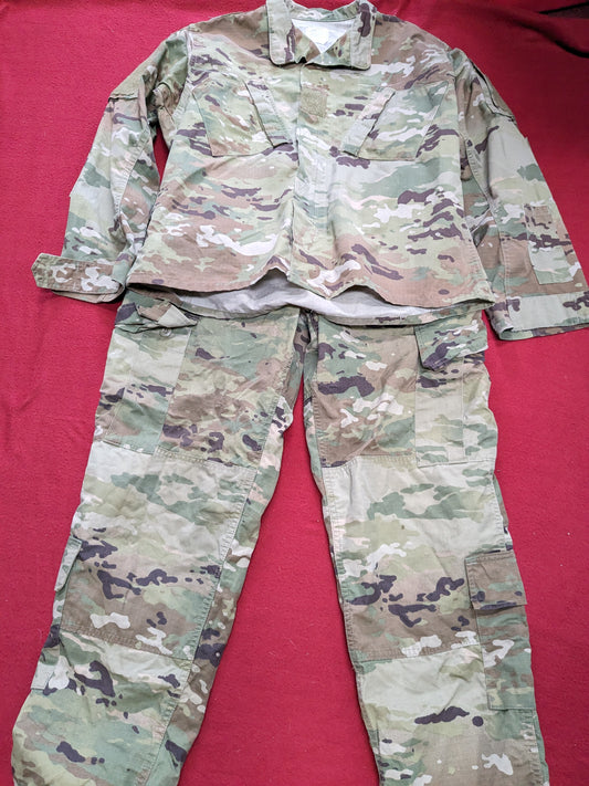 SET of us army medium short traditional ocp uniform top pants air force used (ec11-enu103)