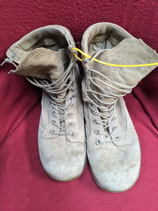 US army rocky roc042  8w wide combat boots Tan used (061504)