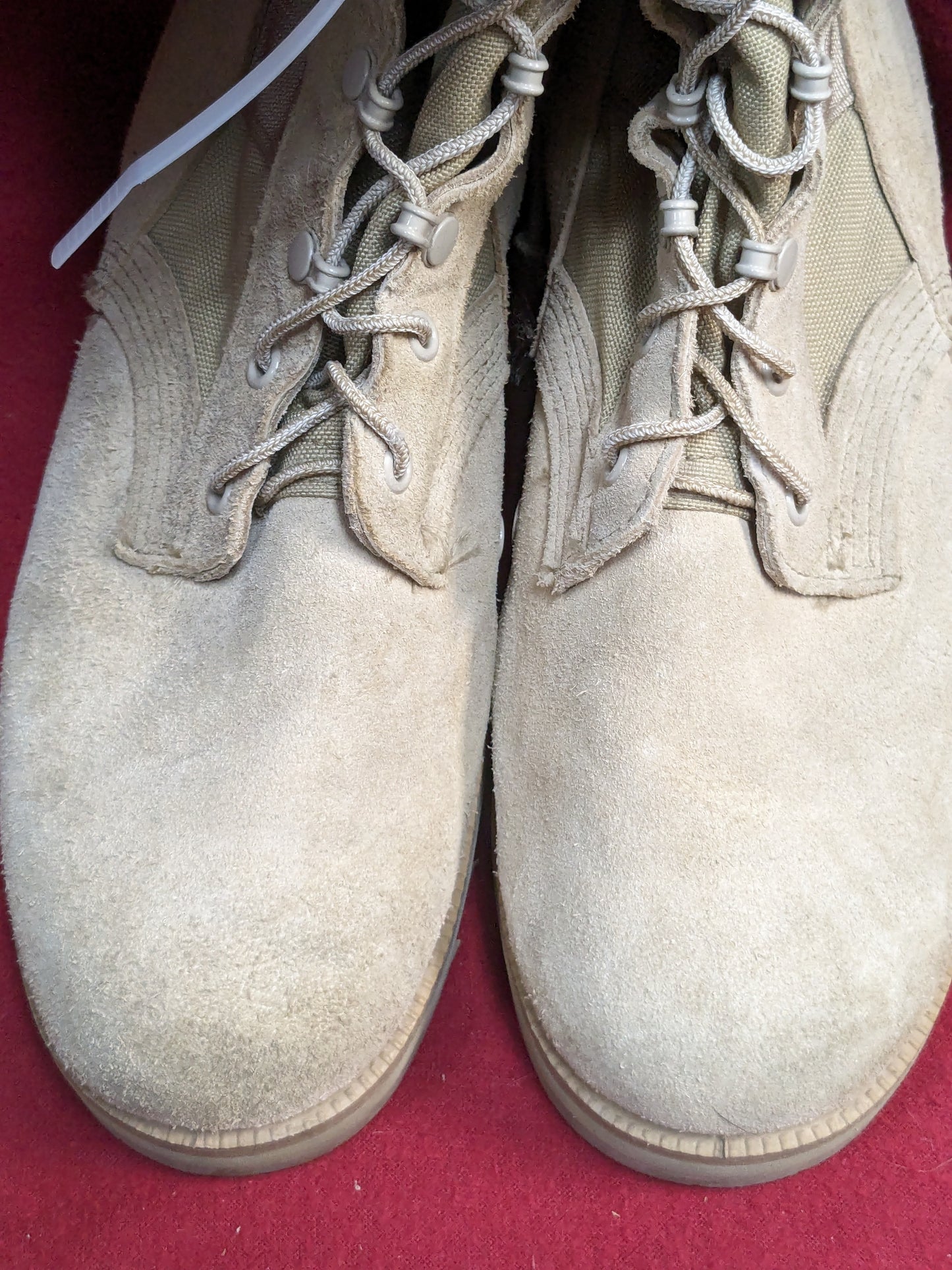 US army 9 1/2 wide combat boots 499 tan used (061507)