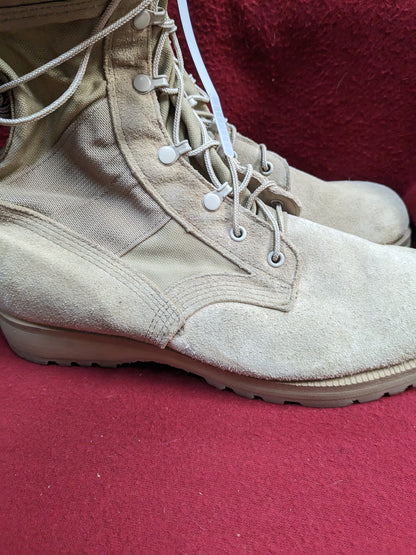 US army 9 1/2 wide combat boots 499 tan used (061507)