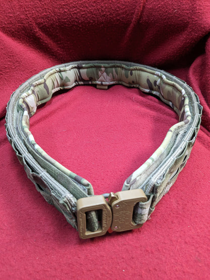 GGG ugf battle belt large padded tactical belt grey ghost gear used (enu118)