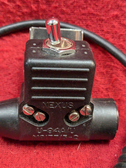 MSA Nexus Push to Talk PTT M9177/5-2 U-94A/U MSA PRC Good Condition (com2-enu150)