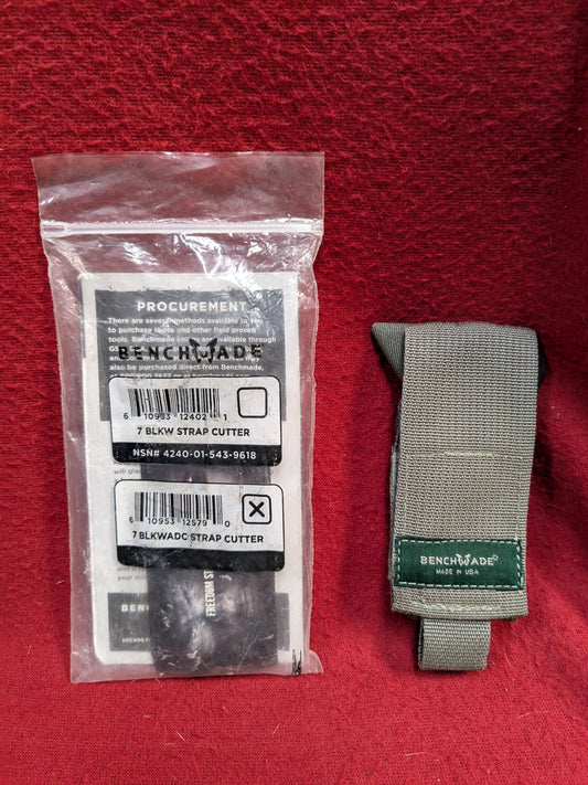 NOS benchmade seatbelt strap cutter with clips & pouch (ifak-enu160)