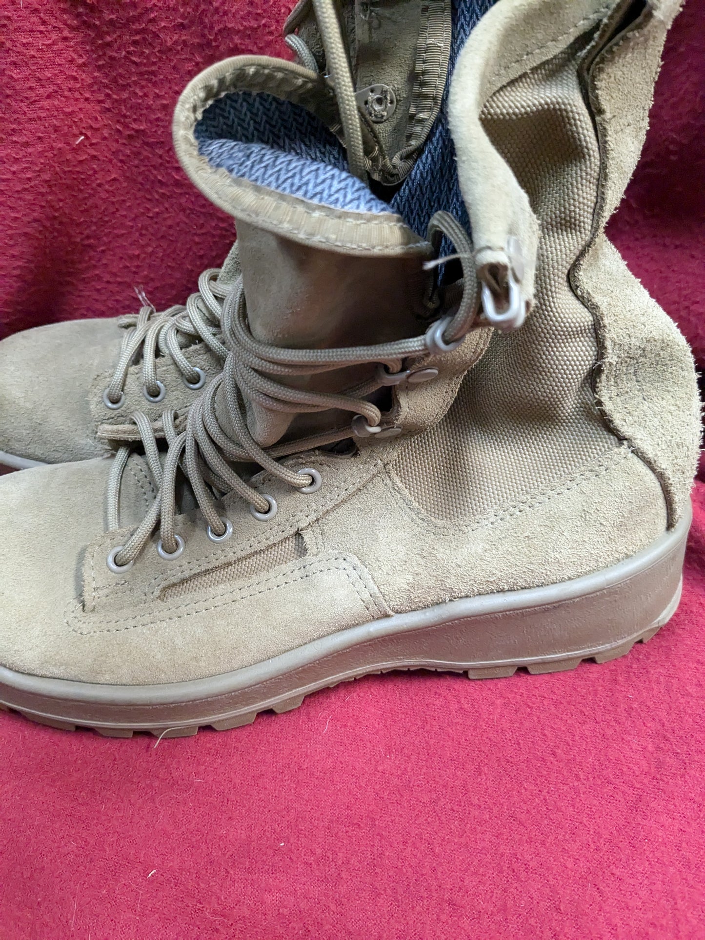 US Army Vibram Altama Gore-Tex Military Combat Boots 8W Wide Used (hc08-ENU195)