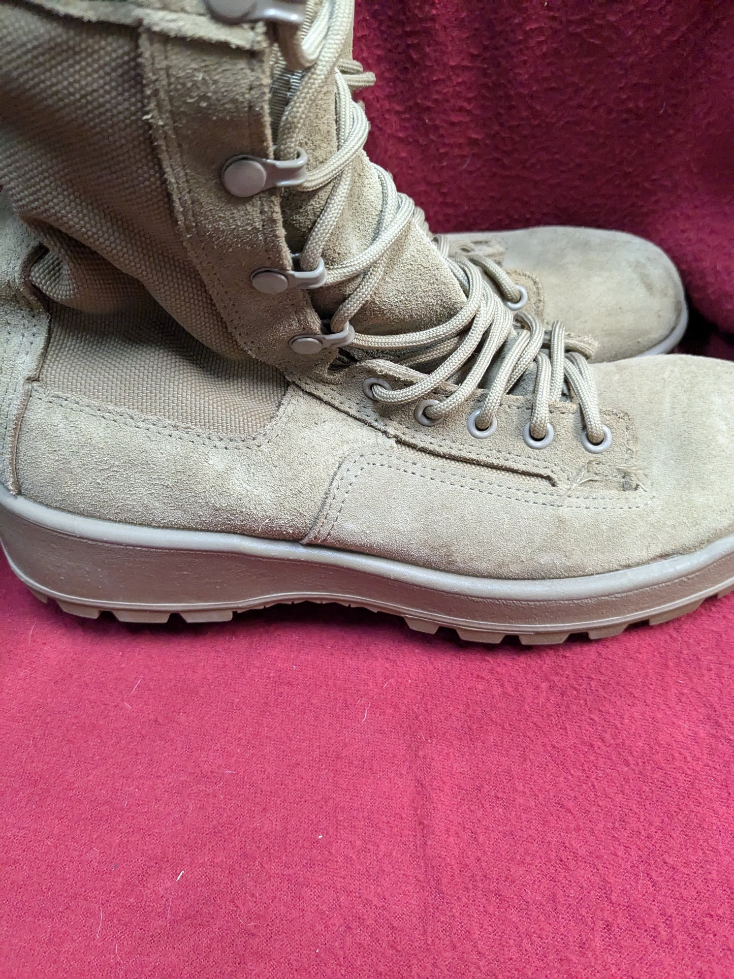 US Army Vibram Altama Gore-Tex Military Combat Boots 8W Wide Used (hc08-ENU195)