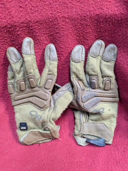 Outdoor Research Firemark Sensor Gloves - USA  Coyote Medium  Used (40cr- cb2-ENU197)