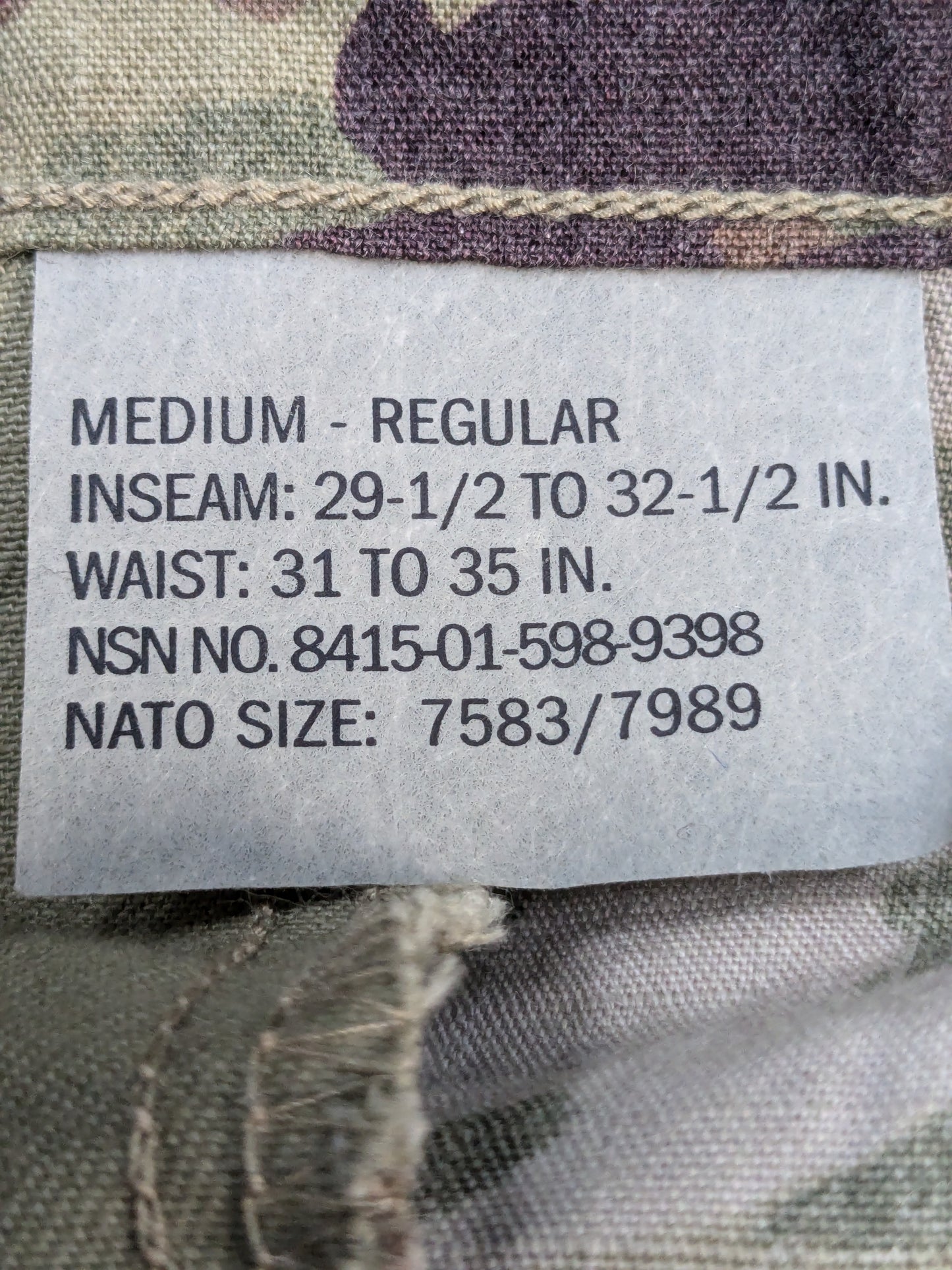 NWT set of us army medium regular ocp frac top pants (ocp9- ea05-YLU09)