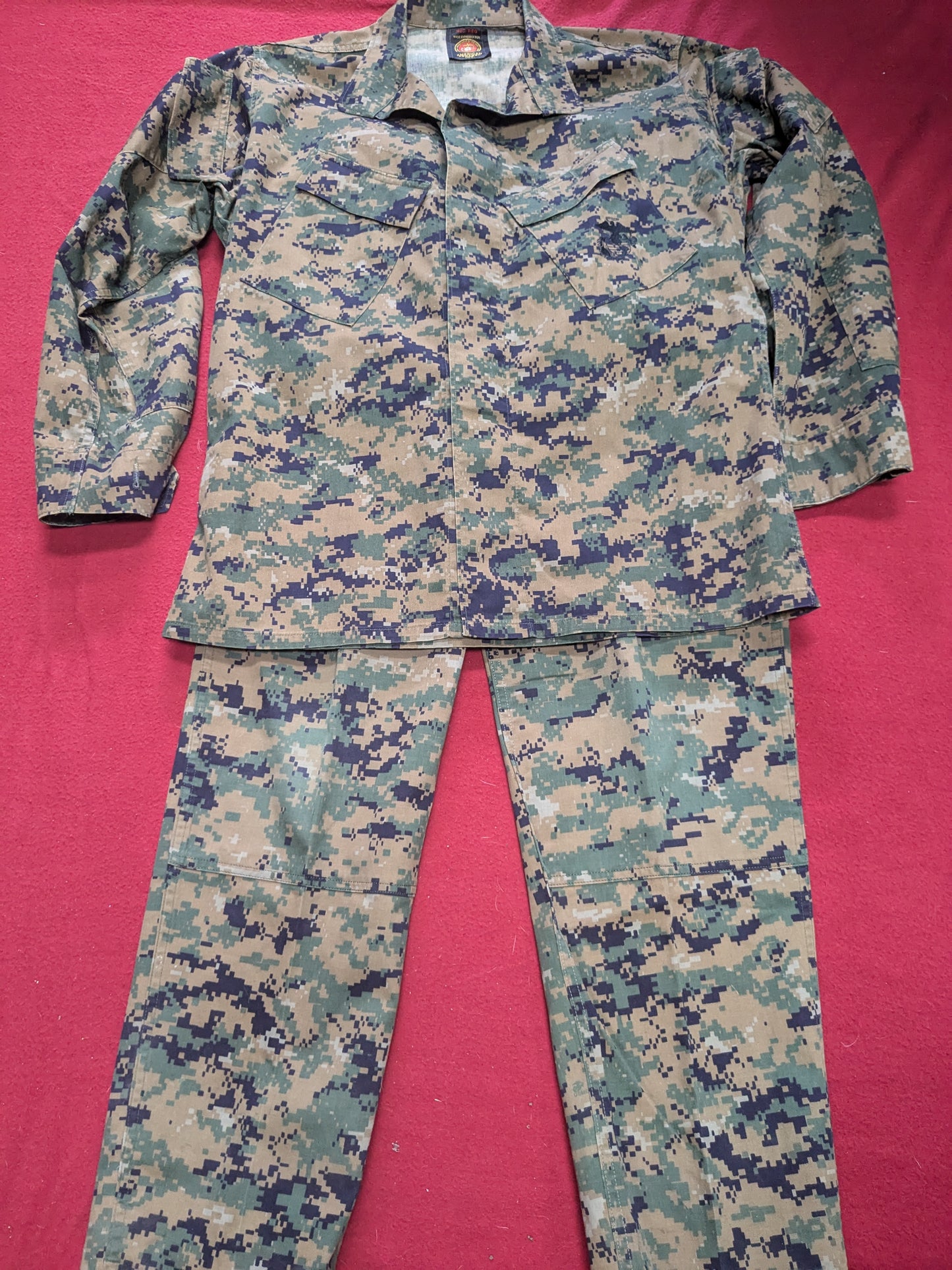 USMC Marine Corps Small Long COMBAT SHIRT & PANTS Desert Marpat Camo (fb01-YLU23)