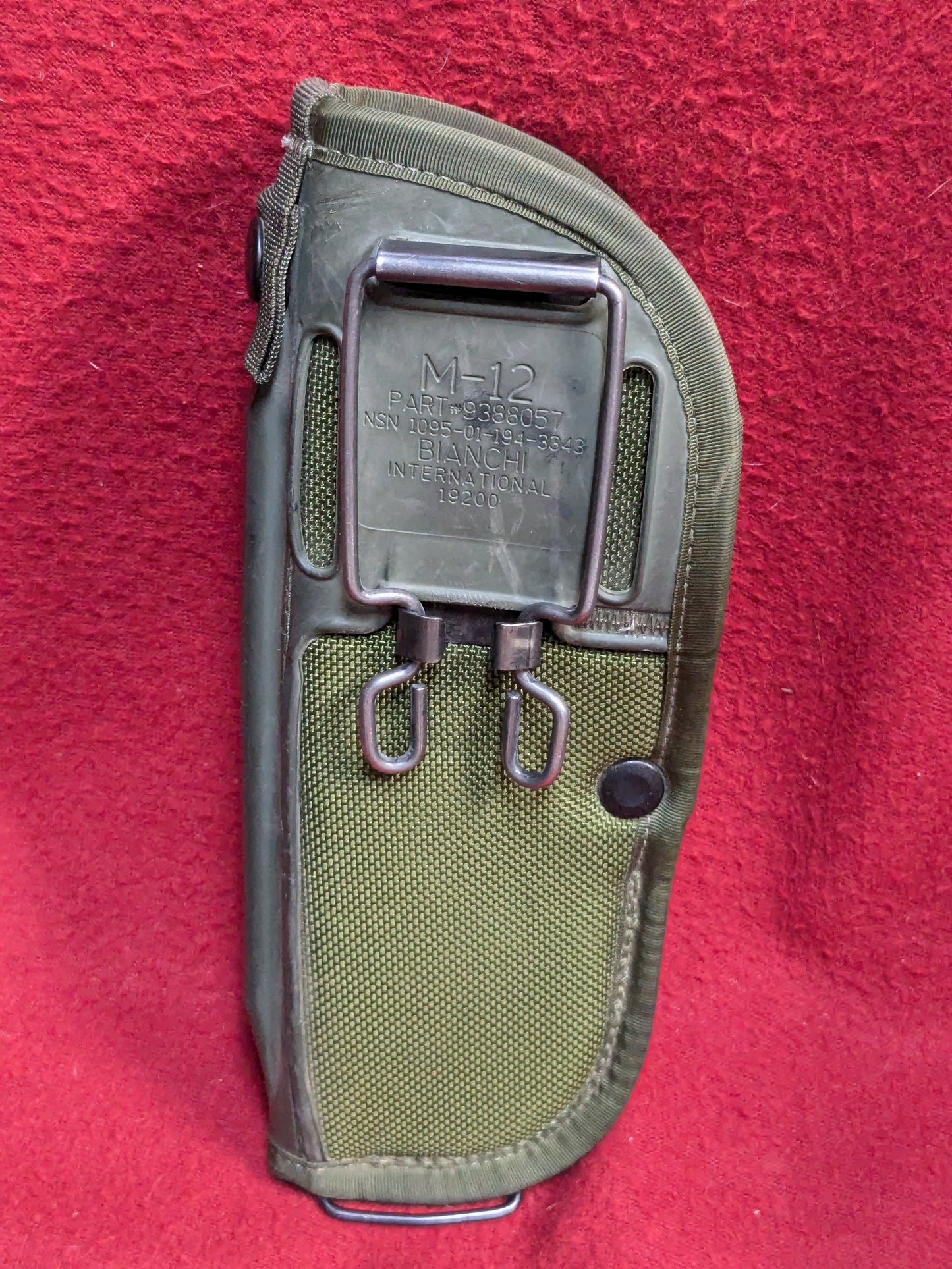 US Military BIANCHI M-12 Army OD Green Holster Beretta M9 9388057 Used (aa11-YLU33)