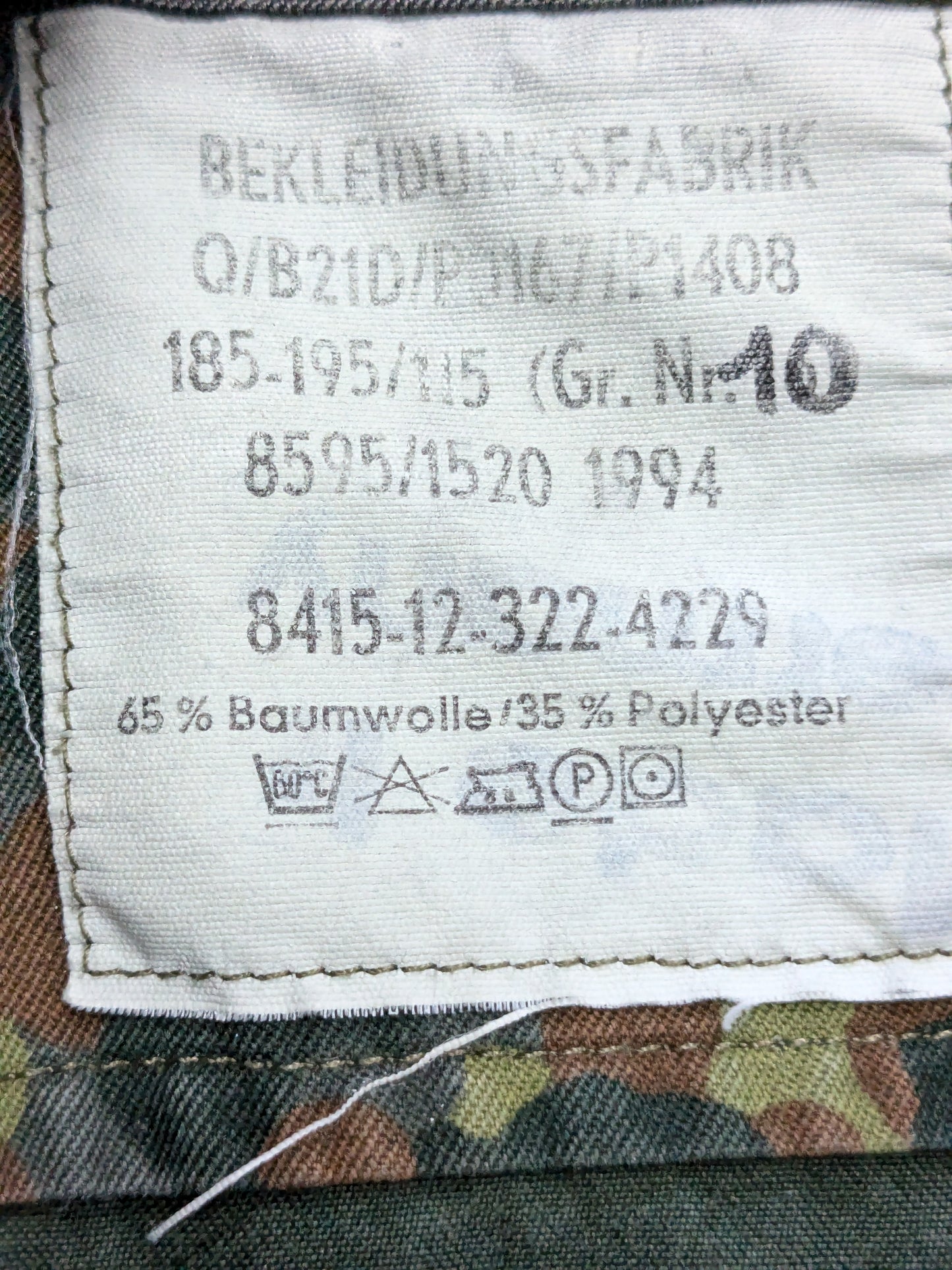 German Flecktarn Field Shirt Used (aa11-YLU42)