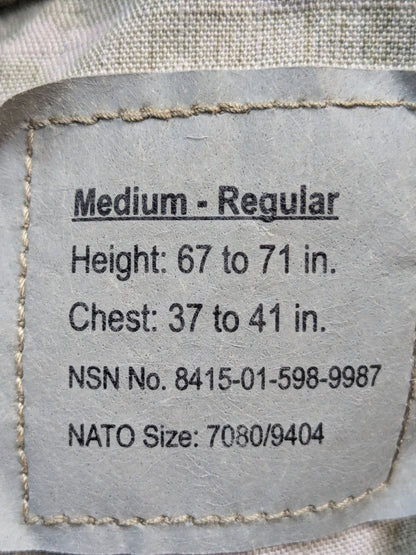 MEDIUM Regular Deployment Frac Multicam OCP Uniform Top Jacket US Army Air Force Used (ocp12- ea08-YLU45)