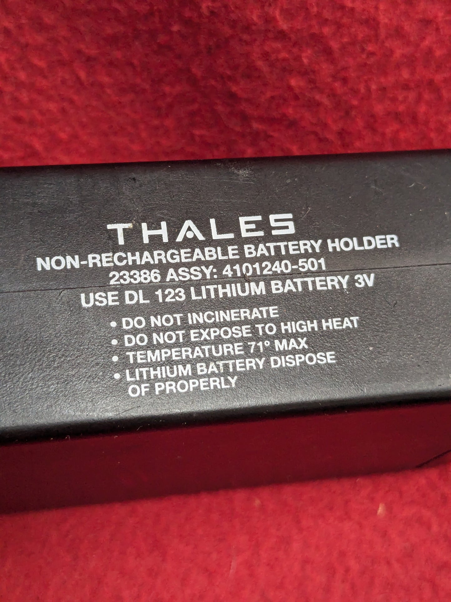 Thales Non Rechargable Battery Holder 123 3V Batteries (com1-YLU58)