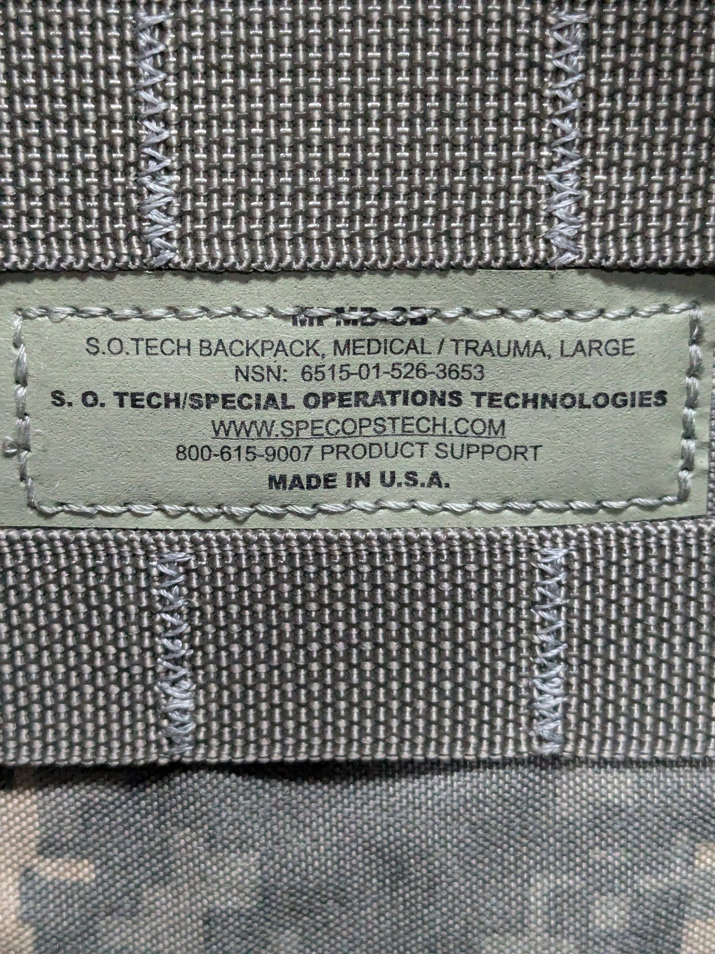 S.O. Tech Large Medical Trauma Mission Pack ACU Used (GTT-YLU61)