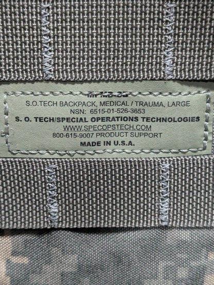 S.O. Tech Large Medical Trauma Mission Pack ACU Used (GTT-YLU61)