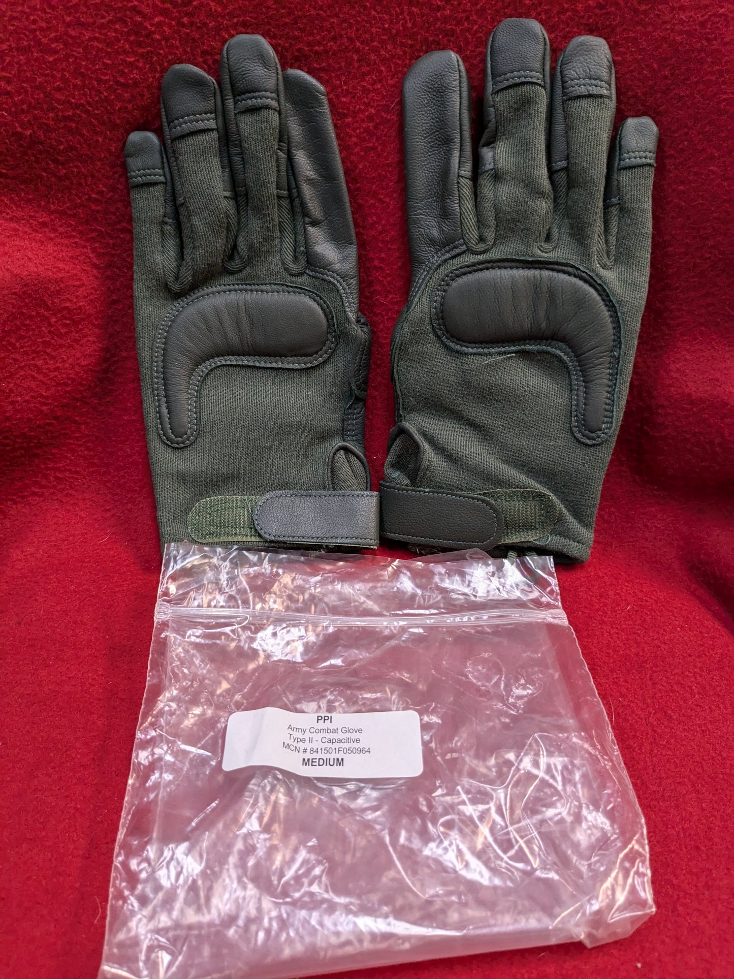 NOS US Army PPI Combat Medium Type II Foliage Capacitive Gloves (42cr- cb3-YLU104)