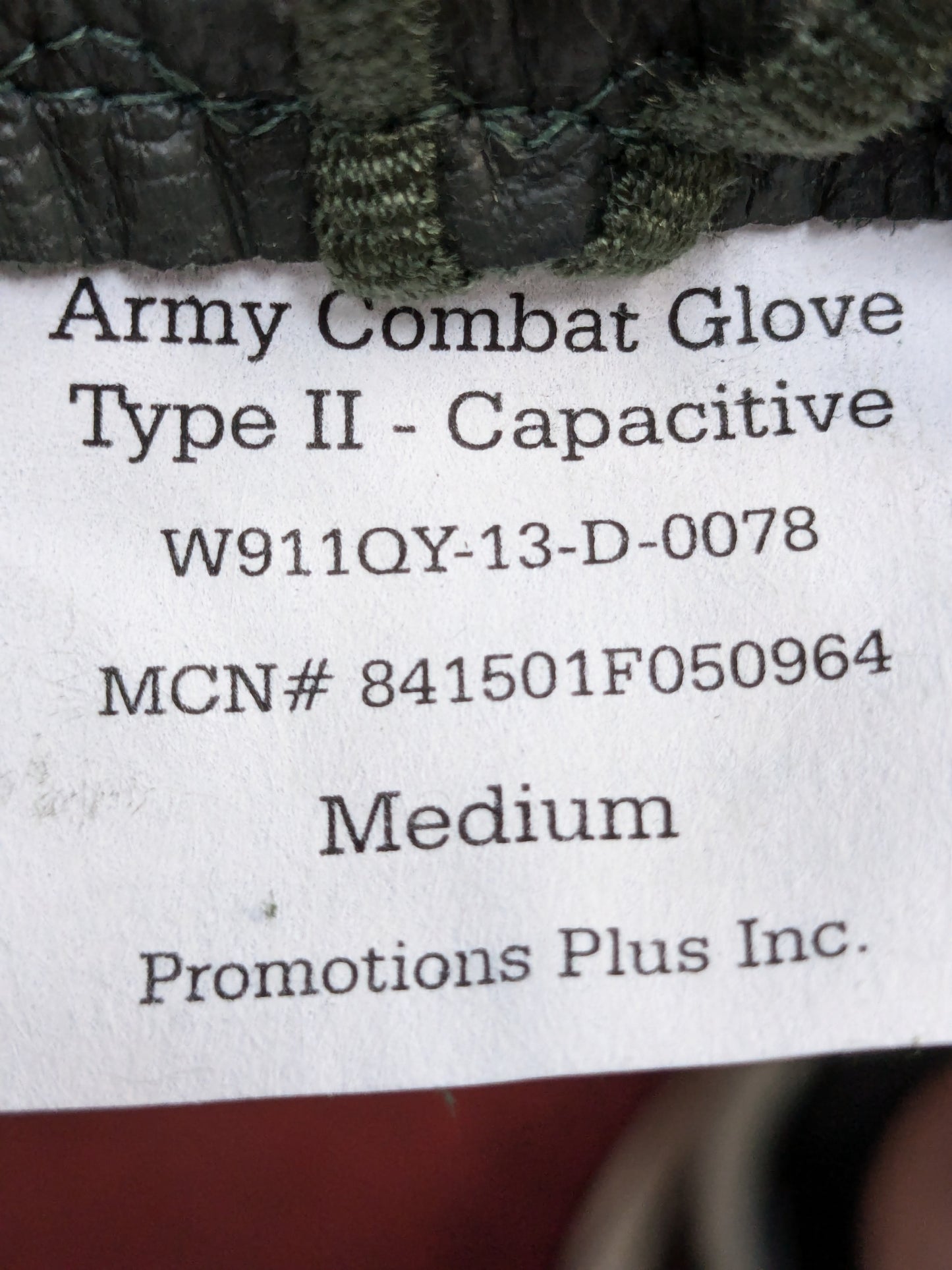 NOS US Army PPI Combat Medium Type II Foliage Capacitive Gloves (42cr- cb3-YLU104)