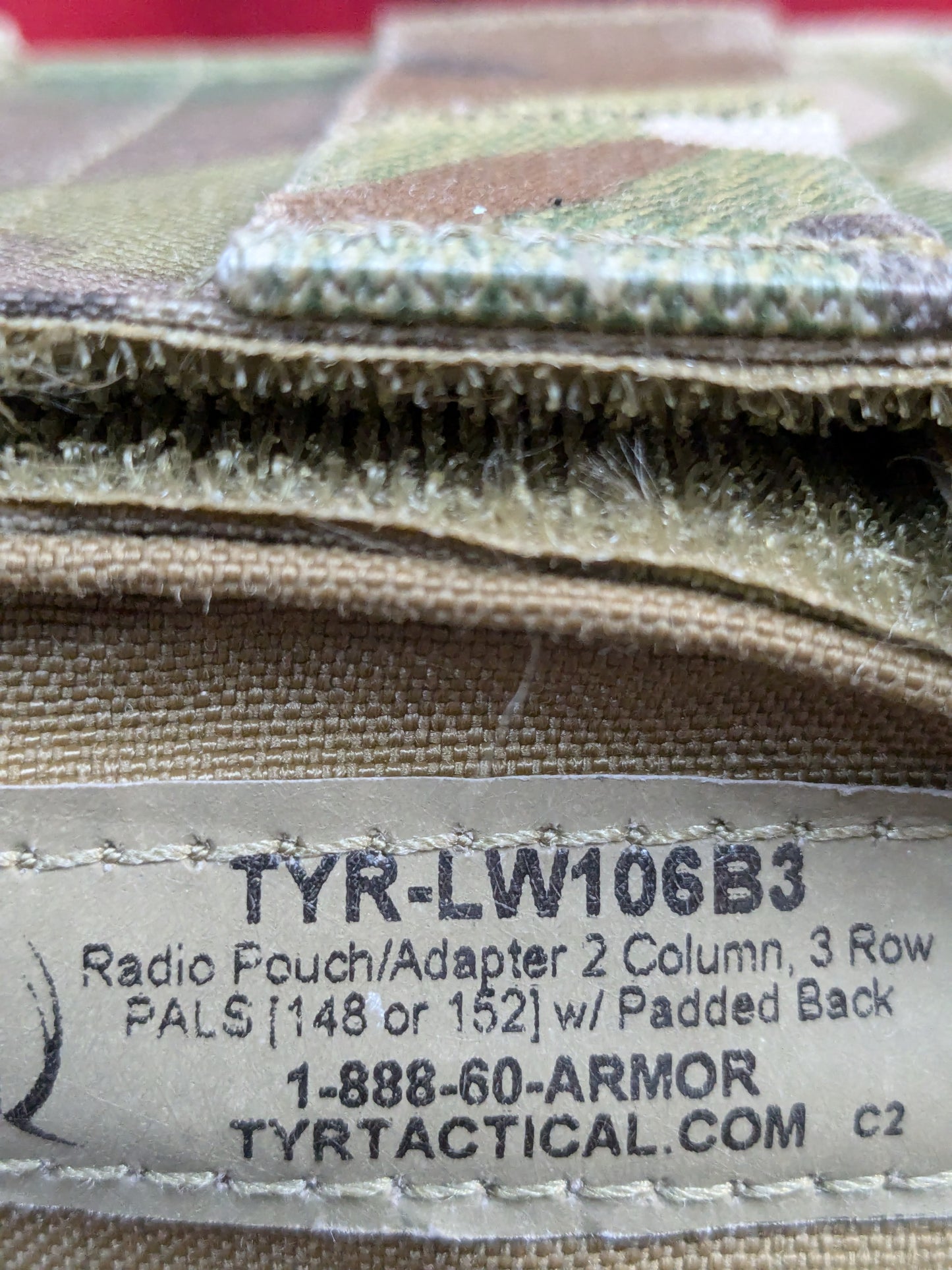 Tyr-Tactical 148/152 2 Column padded back radio Pouch MBITR Used (35cr-YLU162)